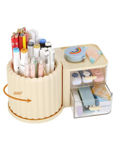 Organizador de Escritorio LETURE con 2 Cajones Crema