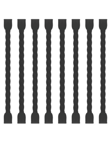 8 Piezas Correas de Cable Silicona 3 Pulgadas Dreamxiang Negro