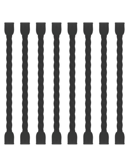 8 Piezas Correas de Cable Silicona 3 Pulgadas Dreamxiang Negro