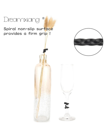 8 Piezas Correas de Cable Silicona 3 Pulgadas Dreamxiang Negro