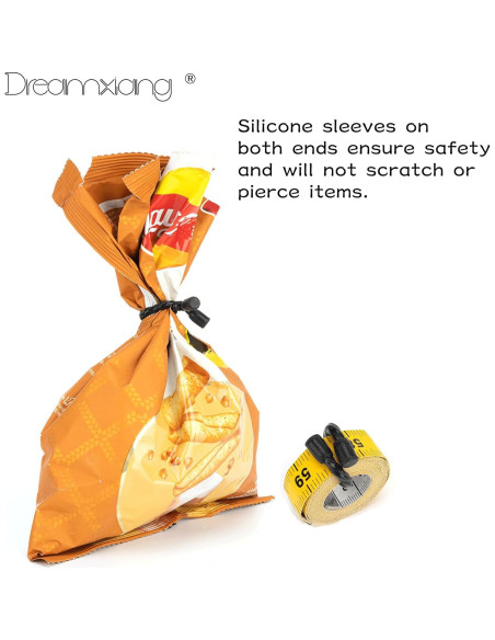 8 Piezas Correas de Cable Silicona 3 Pulgadas Dreamxiang Negro