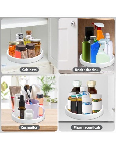 Set de 4 Organizadores Lazy Susan Puiuisoul 25,4 cm Antideslizante