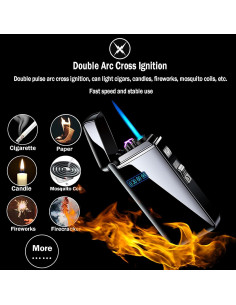Encendedor Electrónico 2 en 1 ZOIPPDMS Jet Plasma USB 2