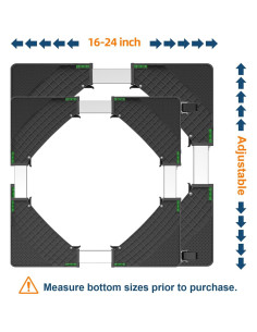Soporte Ajustable para Mini Nevera HQO LOVL 40.64-60.96 cm Negro 2