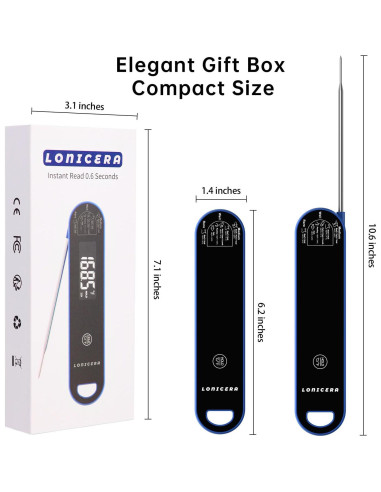 Termómetro de Carne Lonicera DT-127 Precisión IP67