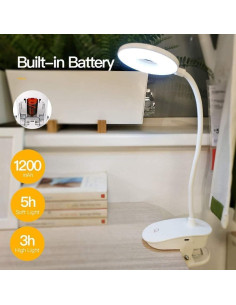 Lámpara de Lectura Clip YAGE YG-T102 Recargable USB 3 Niveles 2