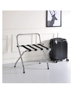 Soporte para Equipaje Plegable Kings Metal Negro y Cromo 2