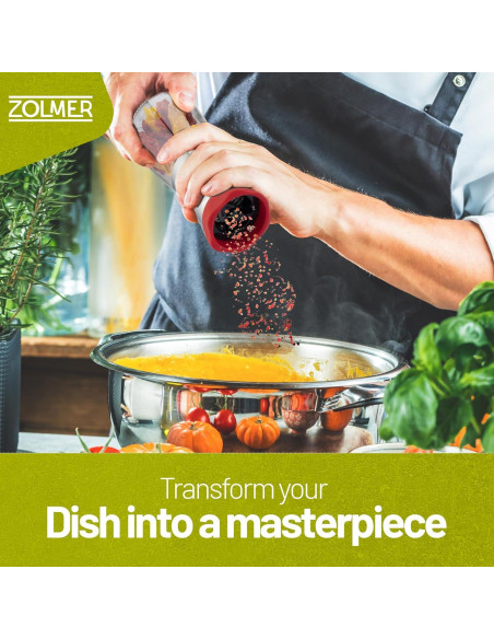 Molinillo de Chile ZOLMER Acero Inoxidable y Vidrio 0.28 kg