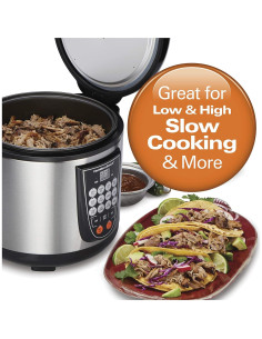 Cocinero de Arroz y Olla Lenta Digital Hamilton Beach 20 Tazas 2