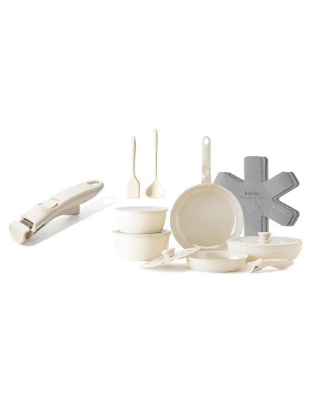 Juego de Ollas y Sartenes Cerámica Redchef 17 Piezas Antiadherente