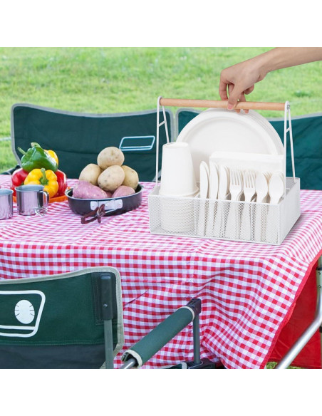 Organizador de Platos de Papel NACIMAX Blanco 6 Compartimentos Organizador de Platos de Papel NACIMAX Blanco 6 Compartimentos