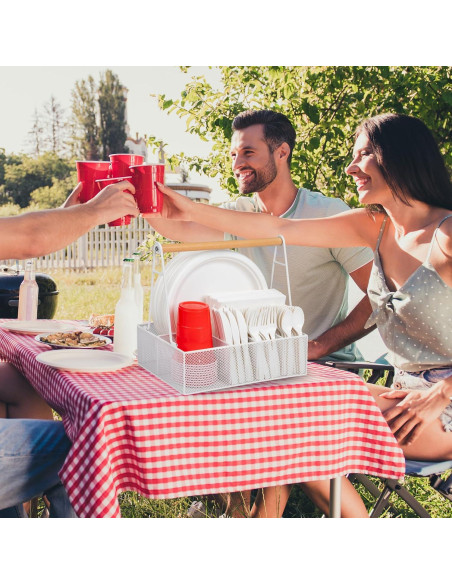 Organizador de Platos de Papel NACIMAX Blanco 6 Compartimentos Organizador de Platos de Papel NACIMAX Blanco 6 Compartimentos