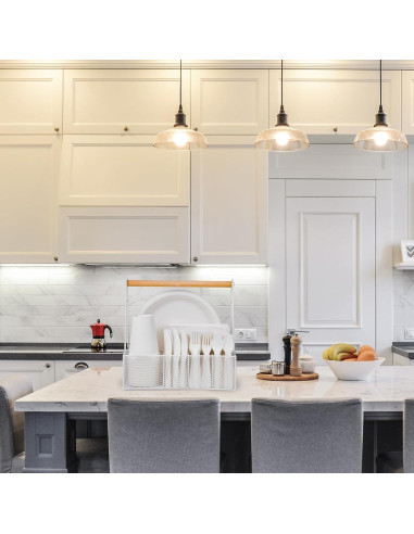 Organizador de Platos de Papel NACIMAX Blanco 6 Compartimentos