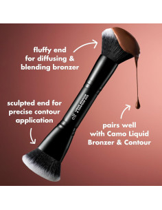 Brocha Doble Cara para Bronceador y Contorno e.l.f. 100% Vegana 2