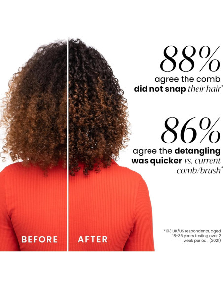 Peine Dientes Anchos Tangle Teezer Durazno para Cabello Rizado