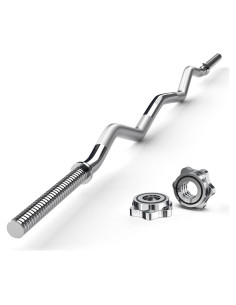 Barra de Curl EZ ExtreSpo 119 cm para Pesas con Collares