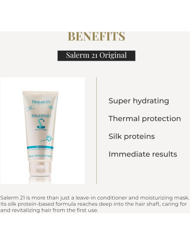 Acondicionador Sin Enjuague Salerm 21 Proteína de Seda 100 ml