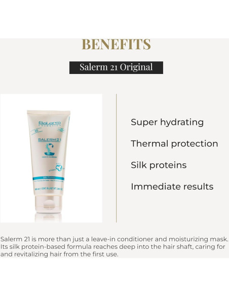 Acondicionador Sin Enjuague Salerm 21 Proteína de Seda 100 ml Acondicionador Sin Enjuague Salerm 21 Proteína de Seda 100 ml