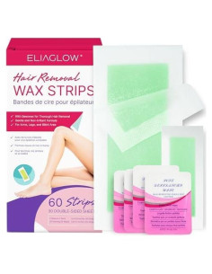 Tiras de Cera Corporal ELIAGLOW 60 Unidades Doble Cara