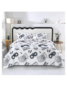 Conjunto de Edredón Gamer SDIII Reina 3 Piezas Microfibra