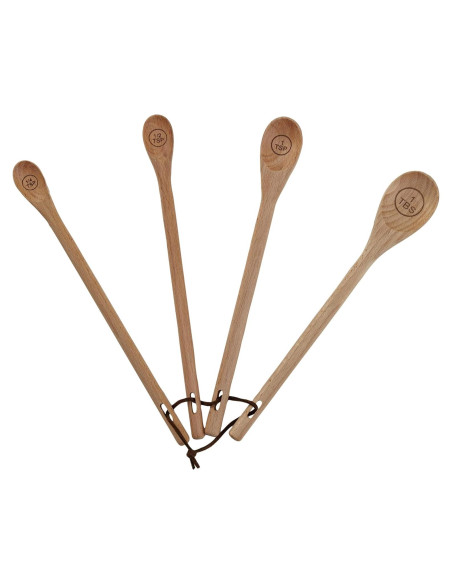 Set de 4 Cucharas Medidoras Largas de Madera Creative Co-Op