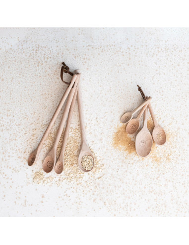 Set de 4 Cucharas Medidoras Largas de Madera Creative Co-Op
