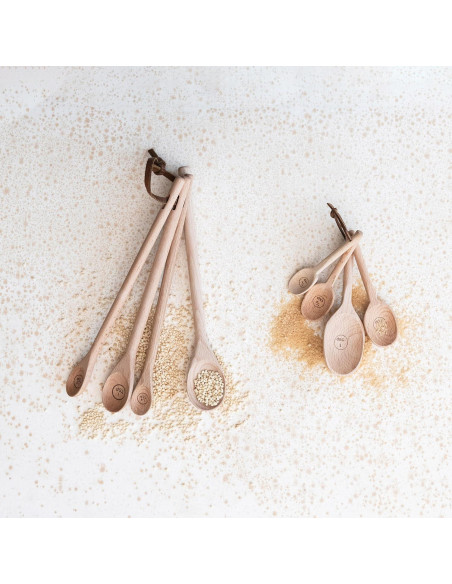 Set de 4 Cucharas Medidoras Largas de Madera Creative Co-Op