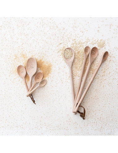 Set de 4 Cucharas Medidoras Largas de Madera Creative Co-Op