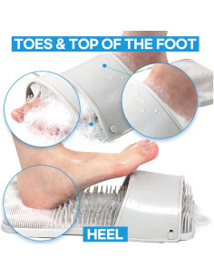 Cepillo Limpiador de Pies DalkomLife con Exfoliador y Masaje 2