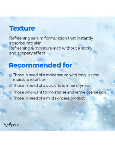 Suero Ácido Hialurónico ISNTREE 50ml Hidratación Profunda