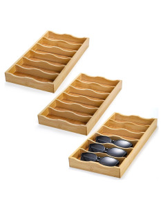 Organizador de Gafas de Sol SOUJOY 3 Piezas Bambú 6 Compartimentos