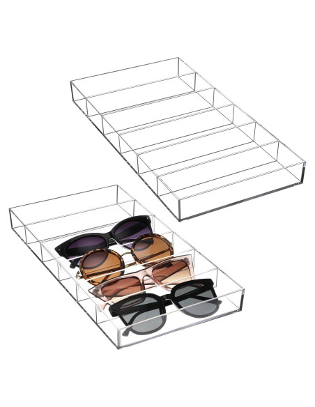 Organizador de Gafas Acrílico SynHHergyx Pack 2 6 Compartimentos