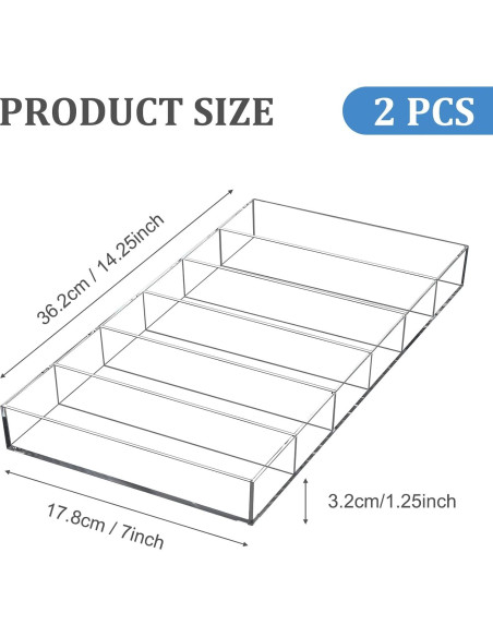 Organizador de Gafas Acrílico SynHHergyx Pack 2 6 Compartimentos