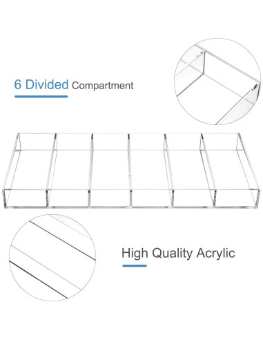 Organizador de Gafas Acrílico SynHHergyx Pack 2 6 Compartimentos