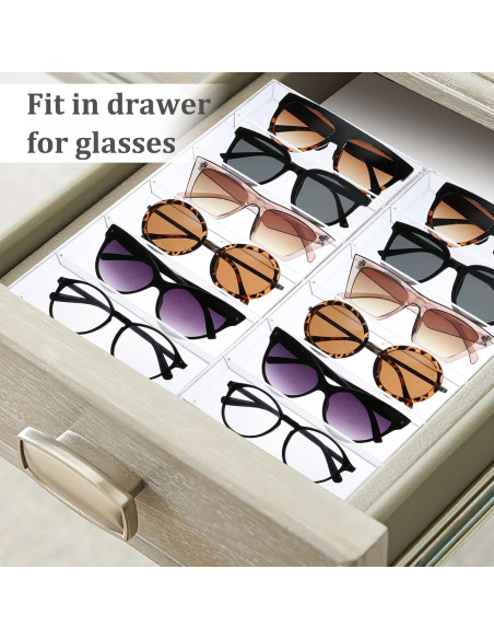 Organizador de Gafas Acrílico SynHHergyx Pack 2 6 Compartimentos
