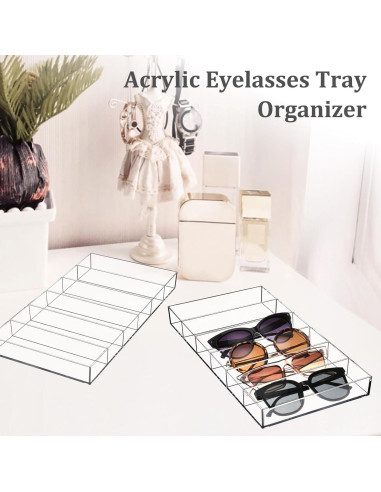 Organizador de Gafas Acrílico SynHHergyx Pack 2 6 Compartimentos