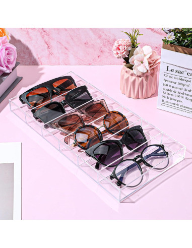 Organizador de Gafas Acrílico SynHHergyx Pack 2 6 Compartimentos