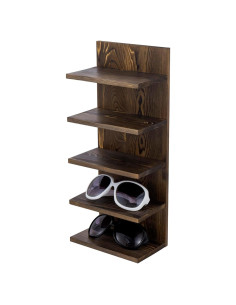 Soporte para Gafas de Sol MyGift de Madera Quemada 5 Niveles