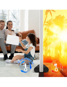 MAXTID Tapón de Draft Grande Negro 91,44 cm Ajustable 2