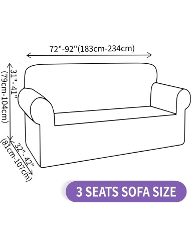 Funda de Sofá Universal ZNSAYOTX 72-92" Gris Oscuro