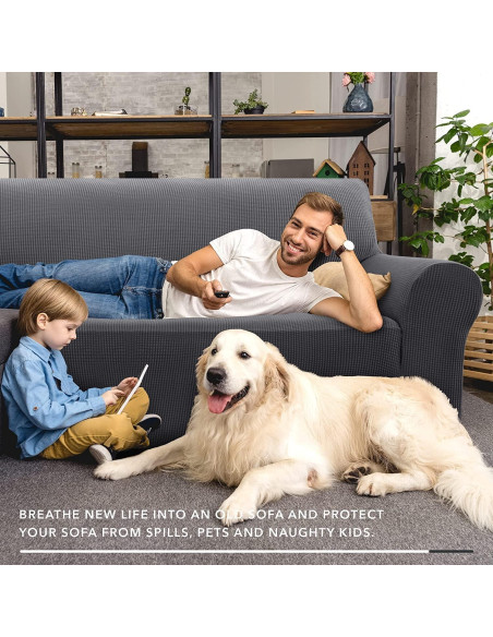 Funda de Sofá Universal ZNSAYOTX 72-92" Gris Oscuro