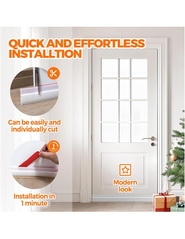 Tapón de Draft para Puerta Holikme 104 cm Blanco Aislante