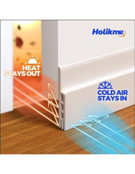 Tapón de Draft para Puerta Holikme 104 cm Blanco Aislante