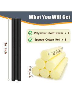 Detenedor de Corrientes de Aire BlissTrends 36" Negro 2