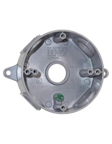 Caja Redonda 5 Agujeros Sigma Electric 143854 14 cm Gris