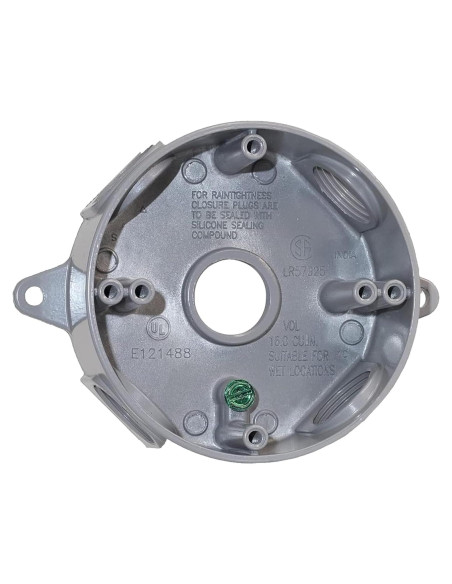 Caja Redonda 5 Agujeros Sigma Electric 143854 14 cm Gris