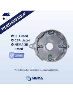 Caja Redonda 5 Agujeros Sigma Electric 143854 14 cm Gris 2