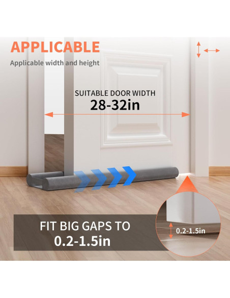 Tapón para Corrientes de Aire BKSAI 71-81 cm Gris