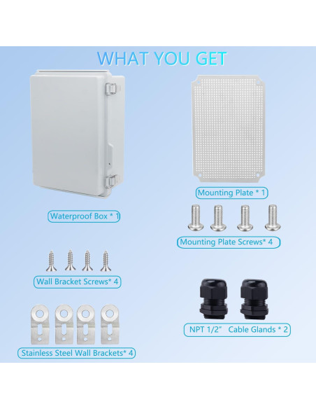 Caja de Conexiones Impermeable IP67 LuSumtly 280x190x140mm