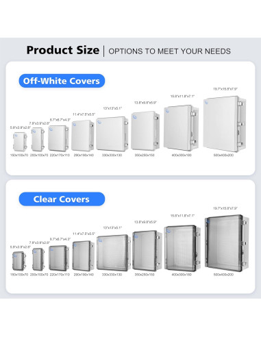 Caja de Conexiones Exterior IP67 RTHIEAI 22x17x11cm Gris